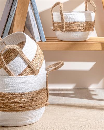 Audrey Кошница Бяло-Кафяво, 23 X 23 X 16 Cm