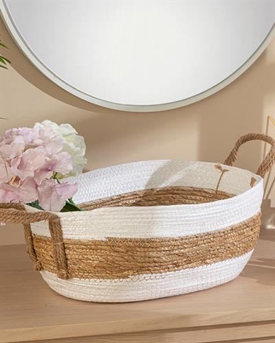 Audrey Кошница Бяло-Кафяво, 44 X 26 X 18 Cm