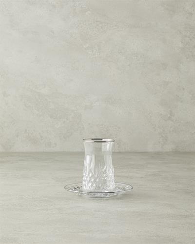 Aura Сервиз За Чай 12 части за 6 души Стъкло 170 мл Сребърен.