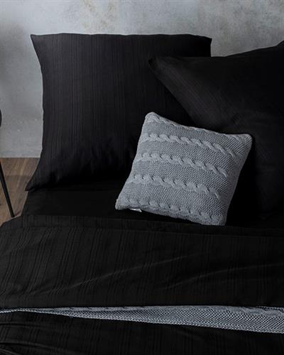 Aurora Спално Бельо Компле King Size, Silky Touch, Черно, 0