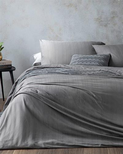 Aurora Спално Бельо Компле King Size, Silky Touch, Сиво, 240 X 220 Cm