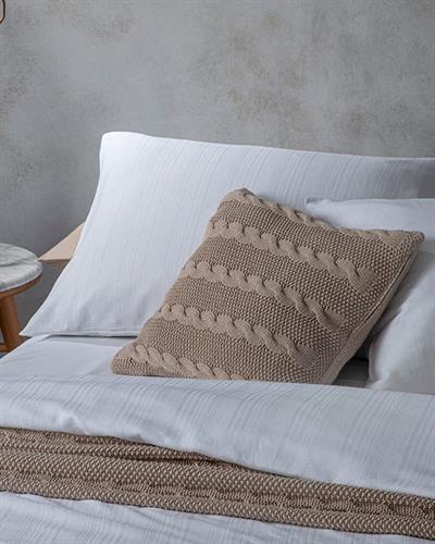 Aurora Спално Бельо Компле King Size, Silky Touch, Бяло, 240 X 220 Cm