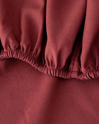 Aurora Спално Бельо Компле Единичен Размер, Silky Touch, Бордо Червено, 0