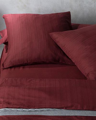 Aurora Спално Бельо Компле Единичен Размер, Silky Touch, Бордо Червено, 0