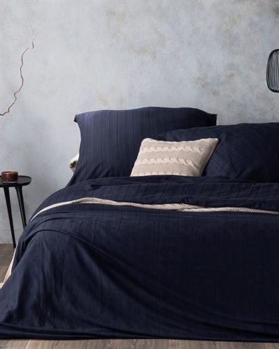 Aurora Спално Бельо Компле Small Double, Silky Touch, Среднощно Синьо, 0