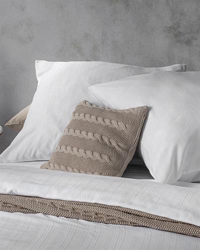 Aurora Спално Бельо Компле Super King Plus, Silky Touch, Бяло, 260X220 Cm + 80X8