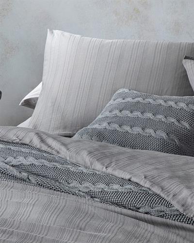Aurora Спално Бельо Компле Super King Plus, Silky Touch, Сиво, 260 X 240 Cm