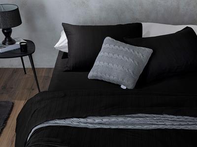 Aurora Спално Бельо Компле Xs Single, Silky Touch, Черно, 100 X 200 Cm