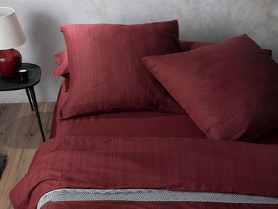 Aurora Спално Бельо Компле Xs Single, Silky Touch, Бордо Червено, 260X220 Cm + 80X8