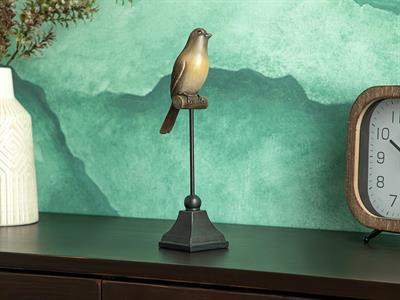Autumn Birds Decorative Object 10x7,3x31 cm Brown
