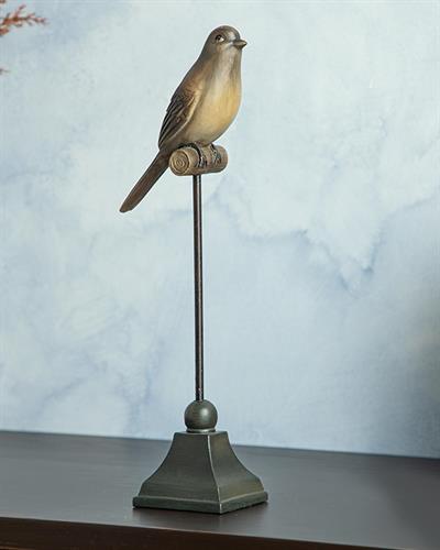 Autumn Birds Decorative Object 10x7,3x31 cm Brown