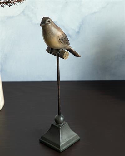 Autumn Birds Decorative Object 11,5x7,3x34,5 cm Brown