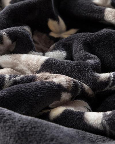 Autumn Ivy Одеяло Единичен Супер мек с щампа 150x200 см Антрацит