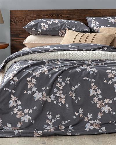 Autumn Ivy Спално Бельо Компле Единичен Размер, Памучен, Антрацит, 160 X 220 Cm