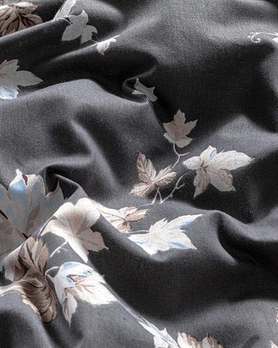 Autumn Ivy Спално Бельо Компле Единичен Размер, Памучен, Антрацит, 160 X 220 Cm