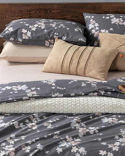 Autumn Ivy Спално Бельо Компле Единичен Размер, Памучен, Антрацит, 160 X 220 Cm