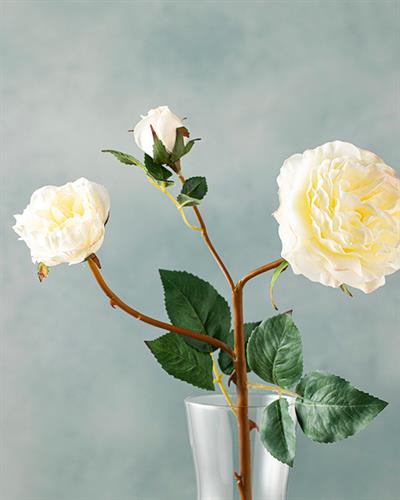 Autumn Rose Изкуствено Цвете Един Стрък 52 см Бял