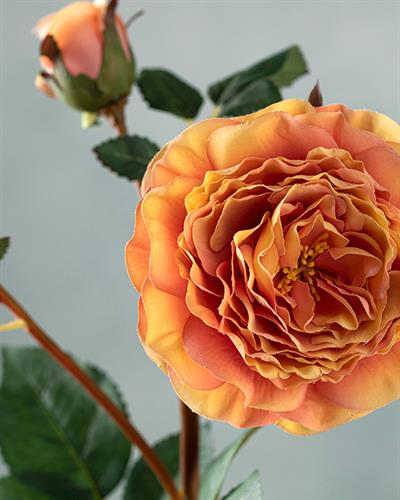 Autumn Rose Изкуствено Цвете Един Стрък 52 см Оранжев