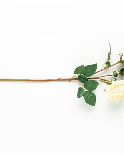 Autumn Rose Изкуствено Цвете Един Стрък 52 см Бял