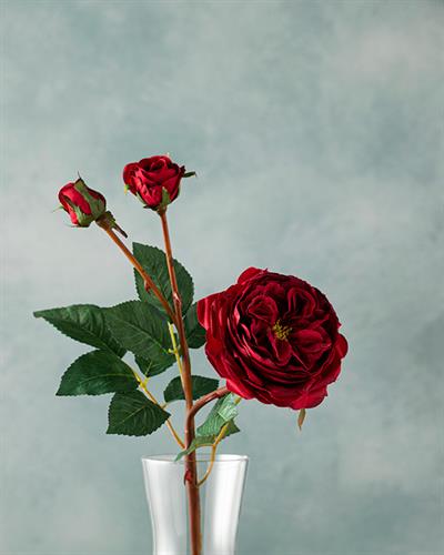 Autumn Rose Изкуствено Цвете Един Стрък 55 см Червен