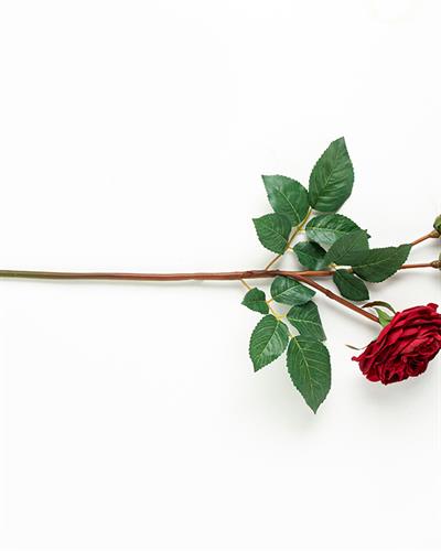 Autumn Rose Изкуствено Цвете Един Стрък 55 см Червен