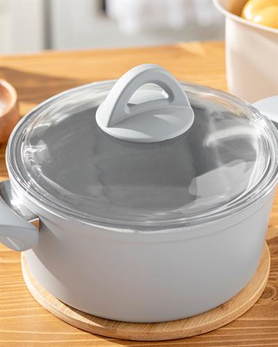 Ava Тенджера Дълбока, Гранит, Сиво, 20 Cm