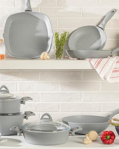 Ava Тенджера Дълбока, Гранит, Сиво, 20 Cm