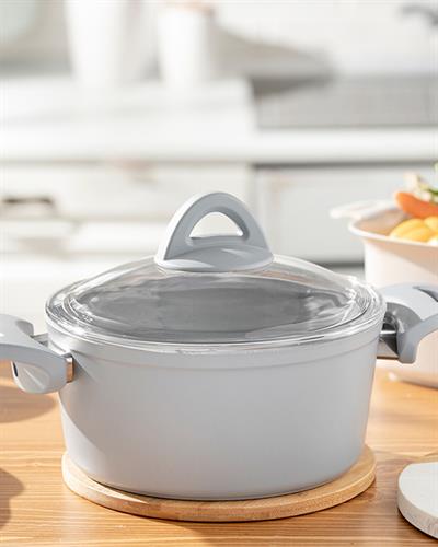 Ava Тенджера Дълбока, Гранит, Сиво, 20 Cm