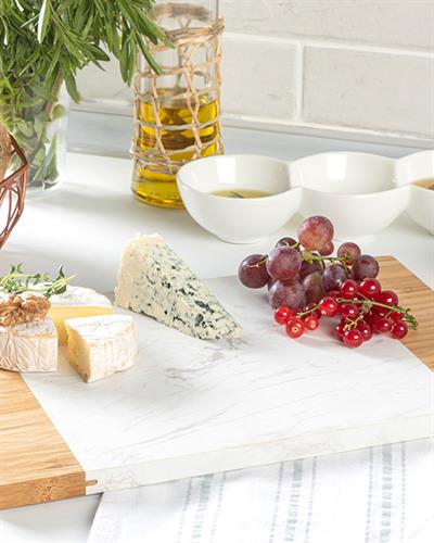 Ava Bamboo Marbled Cutting Board 27,5x21 cm Brown