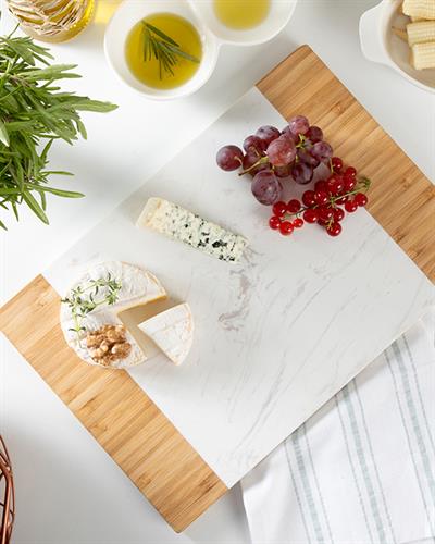 Ava Bamboo Marbled Cutting Board 27,5x21 cm Brown