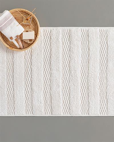 Ava Постелка За Баня Памучен, Екру, 60 X 90 Cm