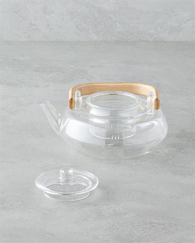 Avian Borosilicate Glass With Strainer Tea Pot 600 ml Transparent