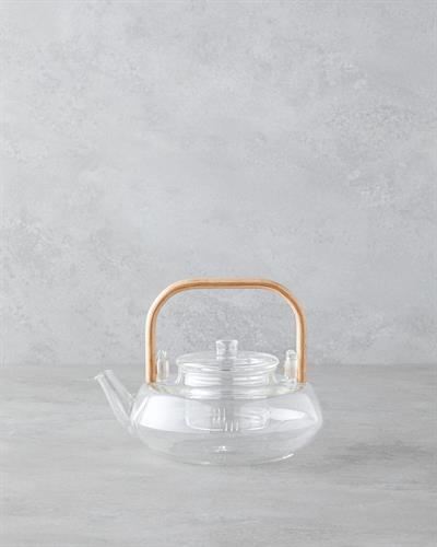 Avian Borosilicate Glass With Strainer Tea Pot 600 ml Transparent