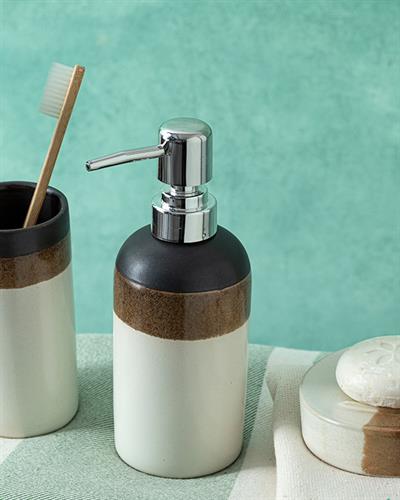 Avıer Комплект За Баня 3 бр. 7x7x18+7x7x12+10x10x2,5см Кафяв