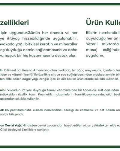 Avokado Yağı Hand Cream 75 ml Green