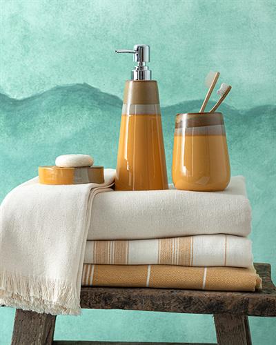 Axel Комплект За Баня 3 бр. 9x9x23+9x9x12+10x10x2,5см Оранжев