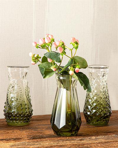 Ayra Ваза 3 бр. 6x12 см Зелен