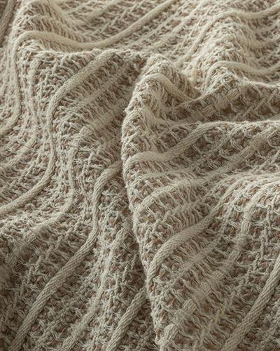 Azure Покривка За Легло К Единичен Размер, Waffle С Жакард, Бежово, 160 X 240 Cm