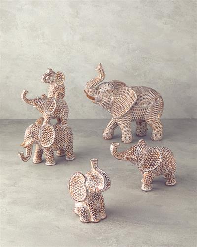 Baby Elephant Decorative Object 10,5x8,5x15 cm Brown