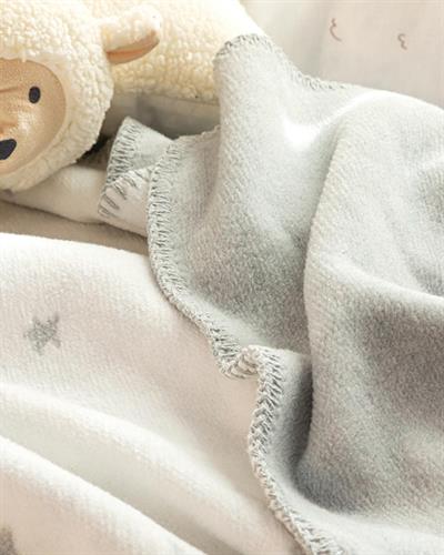 Baby Stars Бебешко Одеяло Единичен Памучен 100x120 см Сив
