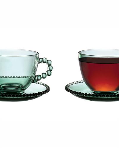 Balloon Комплект Чаени Чаши 4 Бр. За 2 Души, Стъкло, Зелено, 230 Ml
