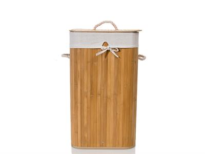 Bamboo КОШ ЗА ПРАНЕ Сгъваем Бамбук 35x35x60 cm Beige