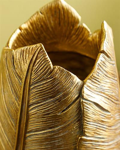 Banana Leaf Ваза Златисто, 11 X 11 X 23.8Cm