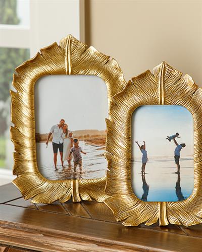 Banana Leaf Рамка Златисто, 19.7 X 26.8 X 1.8Cm