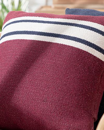 Banded Декоративна Възглавница Тъкан 45x45 см Бордо