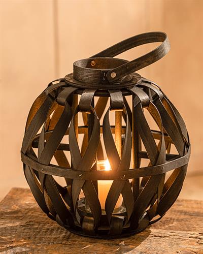 Barbara Bamboo Lantern 30x29 cm Anthracite