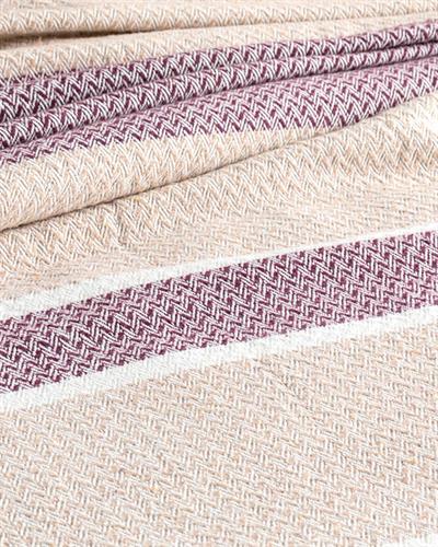 Barleycorn Одеяло Единичен Шотландско каре 150x200 см Бургундско бежово