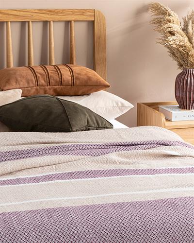 Barleycorn Одеяло Единичен Шотландско каре 150x200 см Бургундско бежово