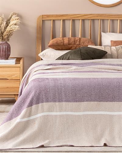 Barleycorn Одеяло Единичен Шотландско каре 150x200 см Бургундско бежово