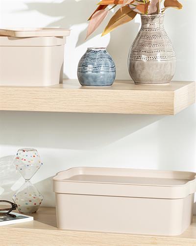 Basıc Кутия За Съхранение 21x11x11 см Бежов